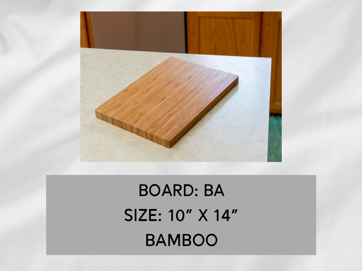 Script Initial Personalized Bamboo Cutting Board - 10x14