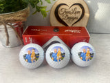 Custom Golf Balls, Golf Gift, Gift for Golfer, Father's Day Gift, Groomsman Gift, Wedding Favors, Personalized Golf Ball, Gift for Husband