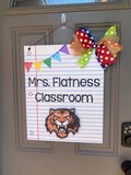 Teacher Classroom Name Sign, Teacher Appreciation Gift, Personalized Teacher Welcome Sign, Personalized Classroom Decor, Seasonal Attachments