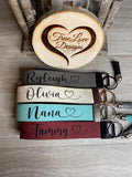 Key Lanyard Wristlet with Hardware, Personalized, Vegan Leatherette, Key Fob, Key Chain, wrist lanyard, lanyard for key, wristlet