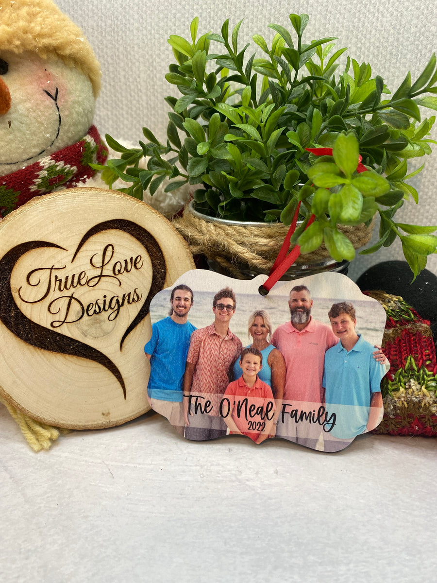 Family Photo Ornament | Portrait Christmas Ornament | Personalized Orn ...