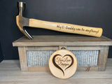 Customized Wooden Hammer, 16 oz, Personalized, Father's Day; Birthday; Gift for Him; Tool; Grandpa; Grandparents; Papaw; Papa