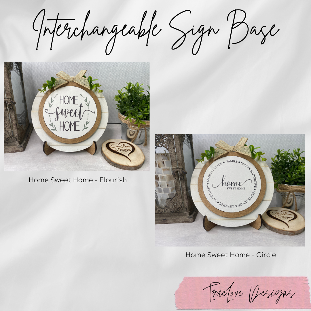 Interchangeable Tabletop Display Sign, Tabletop Sign, Seasonal Sign, F