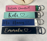 Key Lanyard Wristlet with Hardware, Personalized, Vegan Leatherette, Key Fob, Key Chain, wrist lanyard, lanyard for key, wristlet