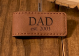 Money Clips, Small, Leatherette Engraved, Groomsman, Graduate, Wedding; Father's Day; Birthday; Gift for Him; Personalized, Dad