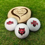 AStAte, Arkansas State University, ASU, Red Wolves, Howl, Golf Balls, 3 pack