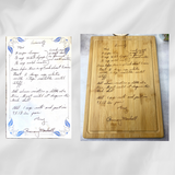 Handwriting Conversion for Engraving on Cutting Board