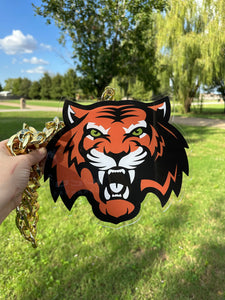 Armorel Tigers School Sports Turnover Chain Necklace, Hype Chain Sports Necklace, Team Logo Mascot, Mega Fan Chain, Oversized Medallion, Pimp Chain, Any Logo