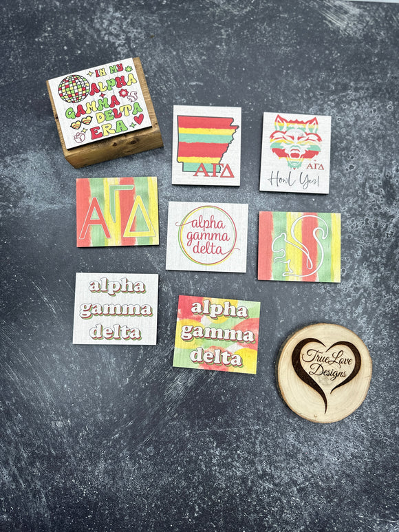 Everything Block Small Plaque: Alpha Gamma Delta - Plaque Only