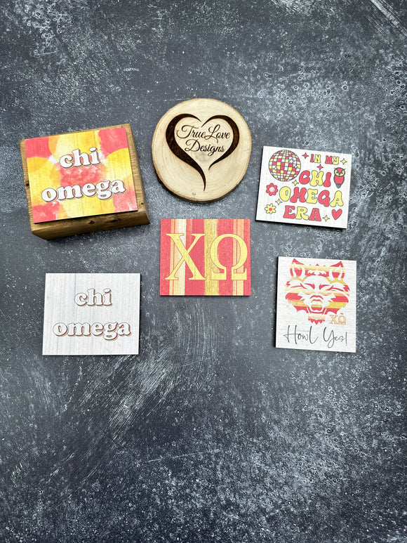 Everything Block Small Plaque: Alpha Omicron Pi - Plaque Only