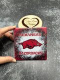 Arkansas Razorbacks Ceramic Coaster, Razorback Splash