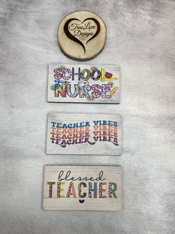 Everything Block Large Plaque: Teacher Options - Plaque Only