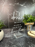 Acrylic Table Signs, Tabletop Signs, Wedding Decor Signs, Wedding Signs, Gift and Cards, In Loving Memory, Please Take One Favors, Calligraphy Signs