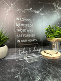 Acrylic Table Signs, Tabletop Signs, Wedding Decor Signs, Wedding Signs, Gift and Cards, In Loving Memory, Please Take One Favors, Calligraphy Signs