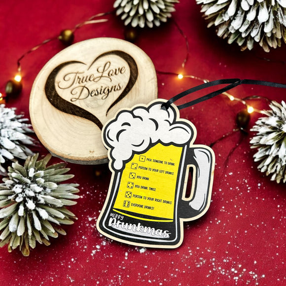 Merry Drunkmas, Christmas Drinking Game, Christmas Ornament