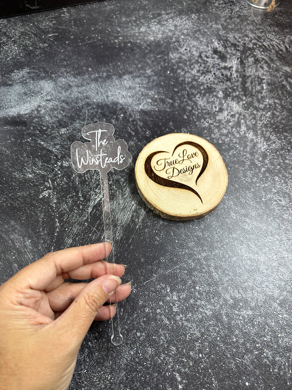 Custom Personalized Stirrer, Pack of 24, Stirrer Birthday, Wedding Drink Charms, Drink Names, Cocktail Tags, Couple Names, Printed Acrylic Stirrer
