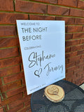 Rehearsal Dinner Welcome Sign, Personalized Welcome Sign, The Night Before, Decorations, Wedding Rehearsal, Wedding Decor
