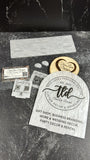 Table Top Logo Sign with QR Codes, QR code Display Sign, Business Card Holder Sign, Business Sign, Custom Logo Sign, QR code Sign, Printed Sign, Social Media Sign