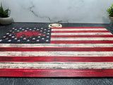 Arkansas Razorback United States Flag Textured Print
