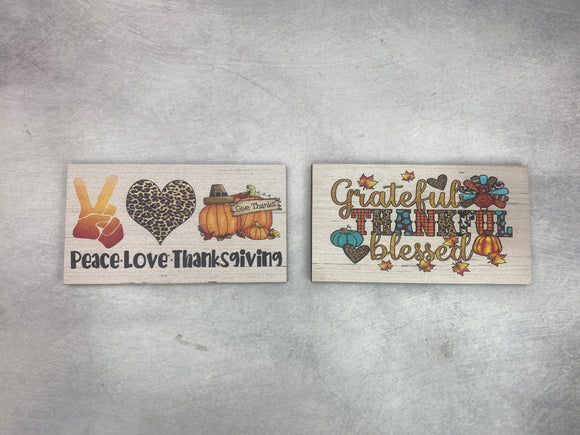 Everything Block Large Plaque: Thanksgiving - Plaque Only