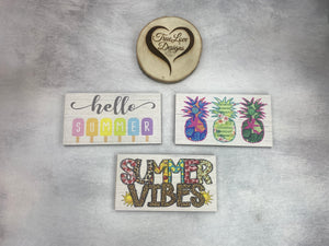 Everything Block Large Plaque: Summer - Plaque Only