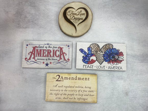 Everything Block Large Plaque: Patriotic - Plaque Only