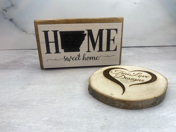 Everything Block Large Plaque: Home Sweet Home - Plaque Only