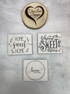 Everything Block Small Plaque: Home Sweet Home - Plaque Only