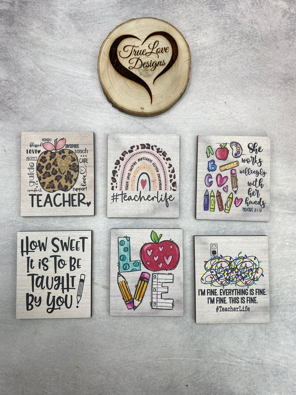 Everything Block Small Plaque: Professions, Teacher - Plaque Only