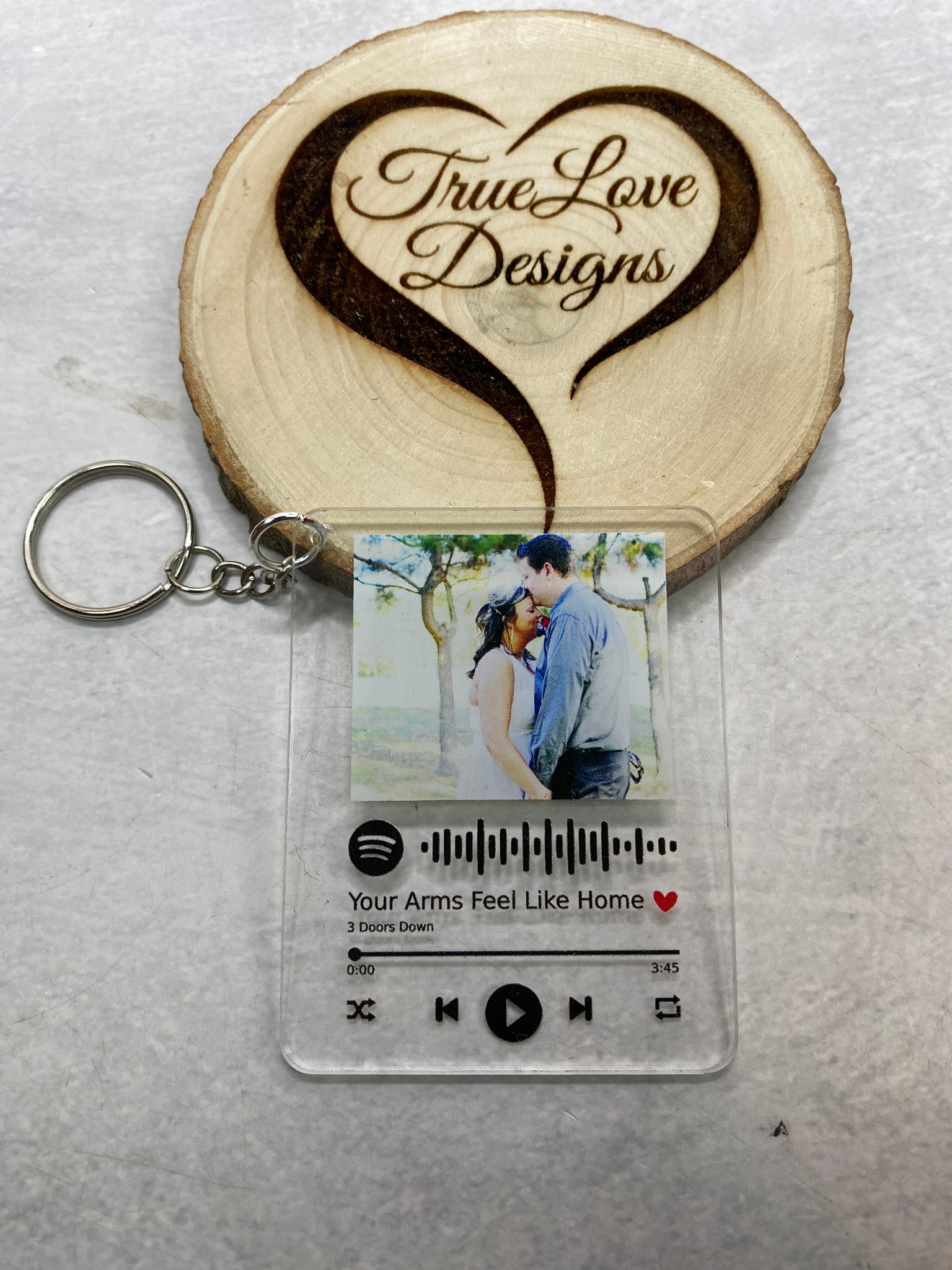 Photo Keychain Custom Music Song Keychain Spotify Code Keyring with Picture  Gift