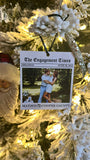 Newspaper Style Engagement Ornament – Personalized Headline, Location, Date & Name Plate • Custom Photo Christmas Ornament Keepsake 2025