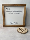 Best Dad Hands Down Handprint Sign - Father's Day Gift, Father's Day Wooden Sign, DIY Handprint Sign, Gifts for dad, Child's Handprint Sign, Gifts for Grandpa, Christmas