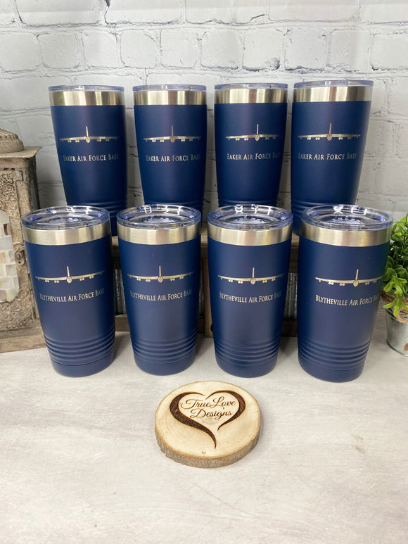 Engraved  20 oz Tumbler Personalized with custom artwork or logo, Custom Printed Travel Mug, Client Gifts, Logo Swag, Logo on Tumbler