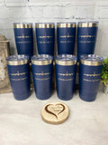 Engraved  20 oz Tumbler Personalized with custom artwork or logo, Custom Printed Travel Mug, Client Gifts, Logo Swag, Logo on Tumbler