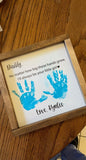 Best Dad Hands Down Handprint Sign - Father's Day Gift, Father's Day Wooden Sign, DIY Handprint Sign, Gifts for dad, Child's Handprint Sign, Gifts for Grandpa, Christmas