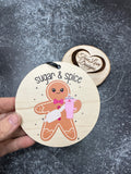 Gingerbread Sugar & Spice Christmas Ornament, Funny Christmas Ornament, Funny Gift for Friend, Christmas Gift for Friend, Crossbody Tumbler