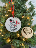 Snowman Walking In A Winter Wonderland Christmas Ornament, Snowman Vintage, Snowman Christmas Tree Decoration, Snowman Vintage Ornament