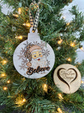Santa Believe Leopard Ornament