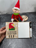Message From Your Elf Dry Erase Board and Marker, Elf Message Board, Elf Whiteboard, Elf Decor, Christmas Elf Message, Elf Shenanigans