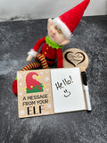 Message From Your Elf Dry Erase Board and Marker, Elf Message Board, Elf Whiteboard, Elf Decor, Christmas Elf Message, Elf Shenanigans