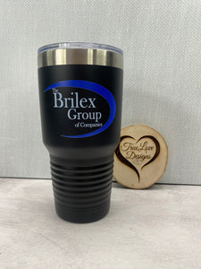 Printed 30oz Tumbler Personalized  with custom artwork or logo - Custom Engraved Travel Mug - Custom 30oz Tumbler - Client Gifts - Custom Logo Swag - Branded Merchandise