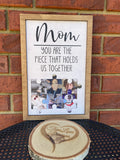 Mom, You Are the Piece That Holds Us Together Puzzle with Pictures, Printed