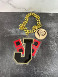 Jonesboro Hurricanes School Sports Turnover Chain Necklace, Hype Chain Sports Necklace, Team Logo Mascot, Mega Fan Chain, Oversized Medallion, Pimp Chain, Any Logo