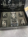 Personalized Whiskey Decanter Set with Luxury Gift Box , Gifts for Him, Father's Day, Wedding Gift, Retirement Gift, Gift for Boss, Corporate Gift
