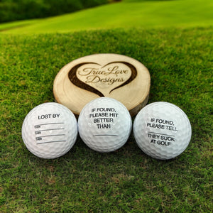 Personalized Funny Golf Balls, Blank, 3 pack