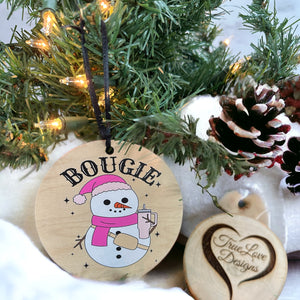 Snowman Bougie Christmas Ornament, Funny Christmas Ornament, Funny Gift for Friend, Christmas Gift for Friend, Crossbody Tumbler
