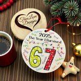 67 The Year I Survived | Funny Gen Z Christmas Ornament | Teen Graduation Gift | 2025 Ornament
