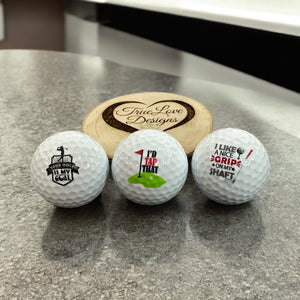 Funny Golf Balls, Your Hole Is My Goal, 3 pack