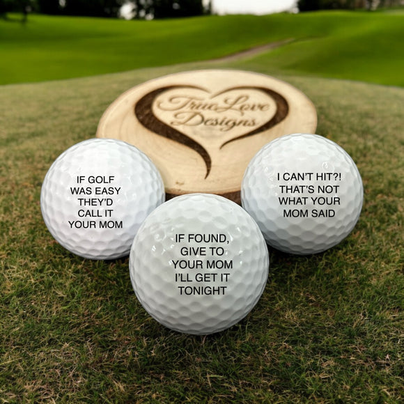 Funny Golf Balls, Your Mom, 3 pack