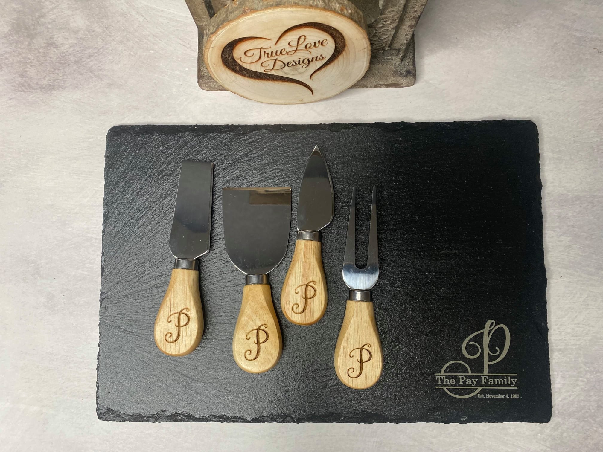 Set of 4 Cheese Knives Charcuterie Matching Custom Made Personalised 
